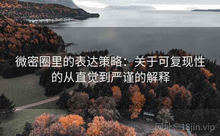 微密圈里的表达策略：关于可复现性的从直觉到严谨的解释